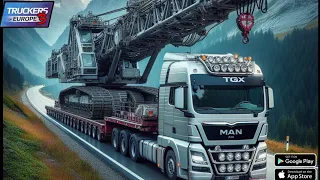 🚛 Truckers of Europe 3 🛣️ Mobile crane transport from Nuremberg » Munich » Stuttgart ✅ Double haul