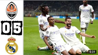 shakhtar Donetsk vs Real Madrid 0-5 extended Highlights & All goals 2021 HD.