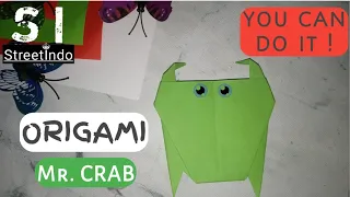 Mr. CRAB ORIGAMI | origami crab easy - crab origami tutorial - how to make origami crab easy