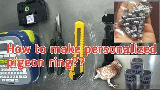 How to make personalized pigeon ring for yb??