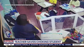 Teacher saves choking student in viral video