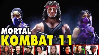 Reactors Reaction To Seeing Rambo, Mileena & Rain In MK11 Kombat Pack 2 Trailer | Mixed Reactions