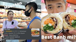 Asking locals where to get the BEST BANH MI in Houston! FOOD REVIEW