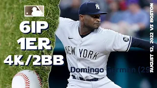 Domingo  Germán  | Aug 12, 2022 | MLB highlights