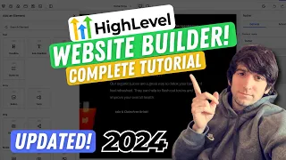 GoHighLevel Website Builder Complete Tutorial! Updated for 2024! FREE COURSE!