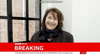 Lukwesa Burak on BBC News announces Jane Birkin's death 2023 07 16