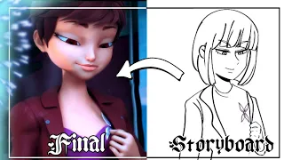 Lila get's the butterfly miraculous! Miraculous ladybug re-creation |storyboard Vs final|