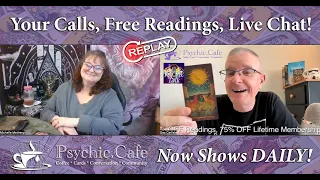 The Moon Card and 3/4 Numerology Today. Your Calls, Live Chat Free Readings...