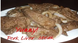 Pork Liver Steak Recipe | How to cook easy & yummy pork liver steak | Jimavs Kitchen