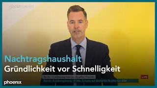 Haushaltswoche: Statement des FDP-Fraktionsvorsitzenden Christian Dürr
