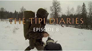 SOLO WINTER SNOW CAMPING - BUSHCRAFT, CANVAS HOT TENT, WOODSTOVE - THE TIPI DIARIES Ep08