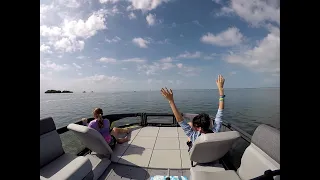 Day at Anclote Key aboard our 21 ft Sea-Doo Switch pontoon boat