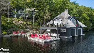 Custom Rustic Muskoka Cottage & Boat House