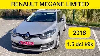 RENAULT MEGANE 2016 LIMITED 1.5dci k9k огляд авто