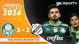 PALMEIRAS 3 X 2 INTER DE LIMEIRA  | MELHORES MOMENTOS | CAMPEONATO PAULISTA 2024 | ge.globo