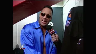 Triple H, interview with The Radicalz and The Rock's bullshit. Monday Night RAW. February 7, 2000