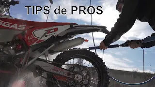 Como lavar una moto de enduro y mantenimiento básico