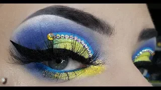 BLUE AND YELLOW CUT CREASE TUTORIAL | KIMBERLY ALDRIDGE