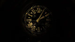 Antique Clock Ticking Sound For Meditation - Every 15 Minutes Clock Bells - Old Time Memory Ambiance