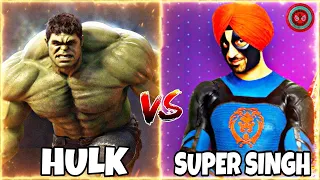 Hulk V/S Super Singh who will win Showdown in Hindi By Captain Spidey