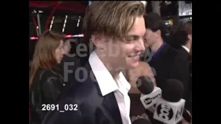 leonardo dicaprio at romeo and juliet premiere with claire danes (1996)
