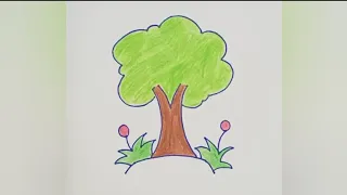 How to draw a tree step by step (very easy) || || art video drawing
