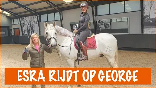 Esra rijdt voor de eerste keer op George! | PaardenpraatTV