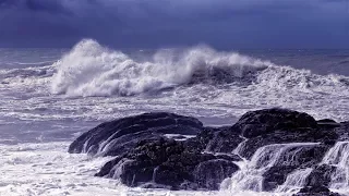 Ocean Waves Rain Sounds and Relaxing Music - Deep Sleep Relaxation