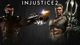 Injustice 2 - Дэдшот против Аквамена - Intros & Clashes (rus)