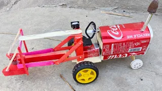 make an amazing mini tractor harrow recycling soda cans!! Diy to since projects,,