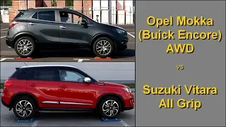 SLIP TEST - Opel Mokka AWD / Buick Encore AWD vs Suzuki Vitara All Grip - @4x4.tests.on.rollers