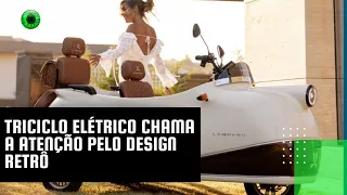 Triciclo elétrico chama a atenção pelo design retrô
