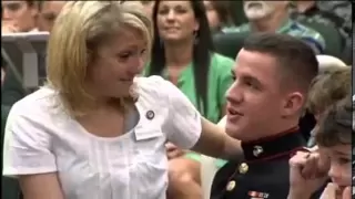 Marine surprises sister during graduation.