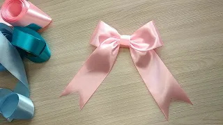 Как сделать БАНТИК из ленты / DIY / Bow with ribbon / How to make simple Satin BOW