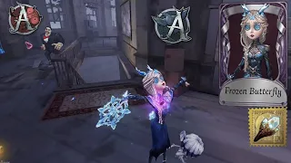 kiting for 4 ciphers in legendary rank❄️🦋identity v priestess "frozen butterfly" + s accessory