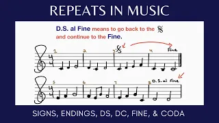 ALL ABOUT REPEATS | Repeat Signs, Endings, DC, DS, Fine, Coda