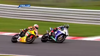 British Superbike 2011 Last Lap - Tommy Hill vs. John Hopkins (+ Post Race Interview)