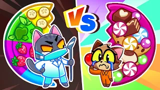 🍫🍕Chocolate vs Fruit Pizza 🍇🍏 Good Habits and Dentist Visit 🚑 Kids Cartoons and Nursery Rhymes