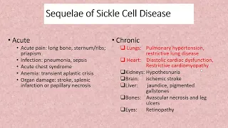 Cardiovascular Effects of Sickle Cell Disease