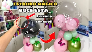 ESTOURO MÁGICO | balão com surpresa para chá revelação saiba porque você pode estar errando bubble