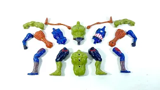 assemble siren head vs captain america vs hulk smash.. avengers superhero toys..