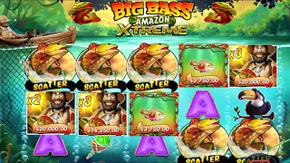 BIG BASS AMAZON XTREME 5 SCATTERS ENTRY - AWESOME PLAY - BIG WIN 3X MULTIPLIER - BONUS BUY SLOT
