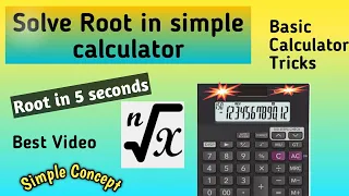 How to find the cube root-nth root of a number in simple calculator