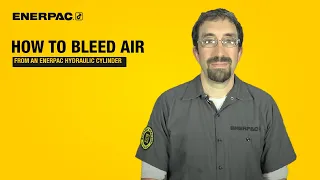 How to Bleed Air from an Enerpac Hydraulic Cylinder - Training Video | Enerpac