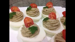 ФАРШИРОВАННЫЕ ЯЙЦА ЗАКУСКА.Украсит любой праздничный стол /Stuffed eggs/