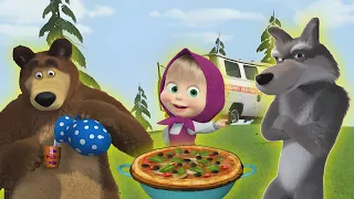 Masha and the Bear Pizzeria - Make the Best Homemade Pizza for Your Friends! cartoons for kids 108