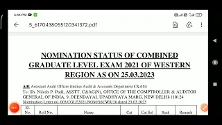 SSC CGL 2021 NOMINATION STATUS OUT FOR ALL DEPARTMENT || WR REGION NOMINATION || JOINING EXPECTED?