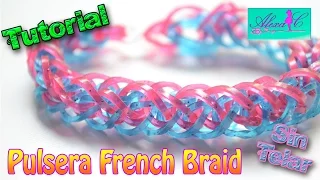 ♥ Tutorial: Pulsera French Braid de gomitas (sin telar) ♥