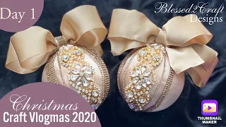 Christmas Ornament Vlogmas Tutorial...Day 1