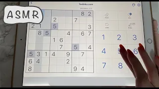 ASMR - Let's solve a few more SUDOKU puzzles in the iPad - Whispering